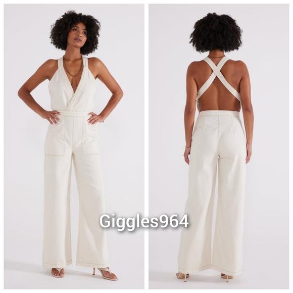 Etica Emel Carpenter Jumpsuit Denim Overalls - Picture 4 of 4